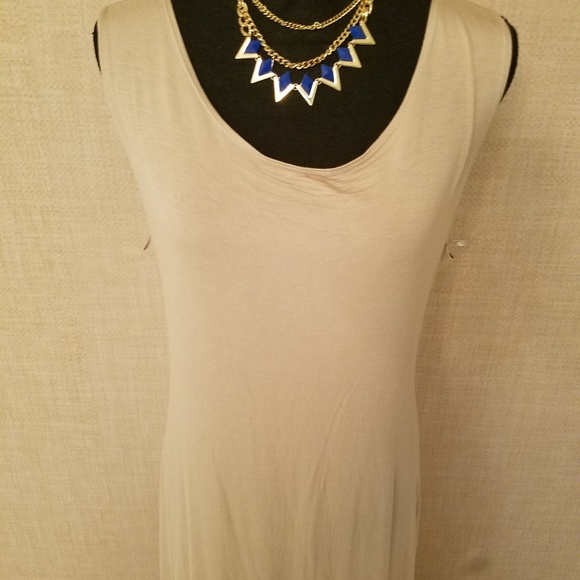 Sexy Plus Tulle Mermaid Maxi Dress Size 3x Tan - Picture 3 of 7